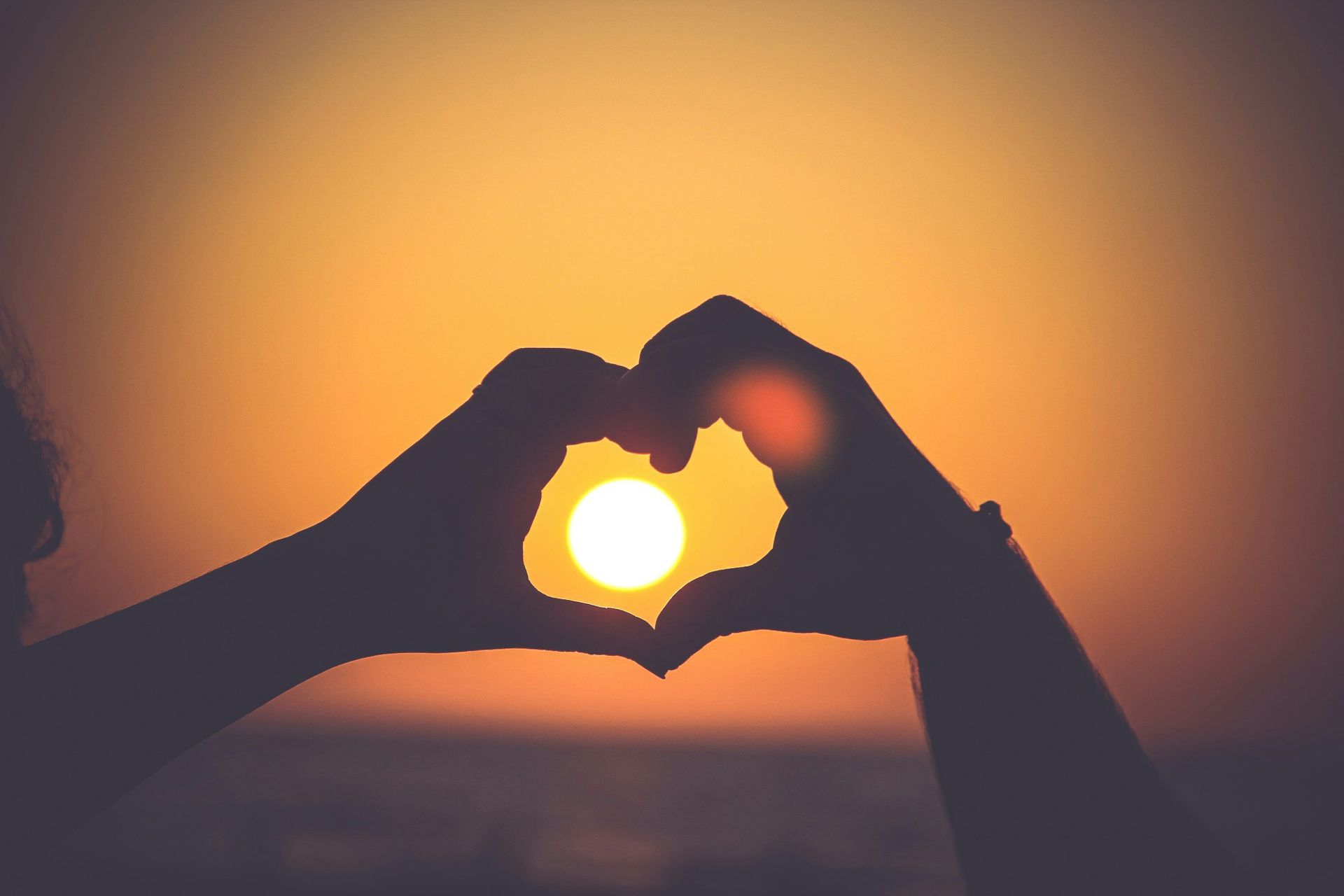 two hands forming a heart shape