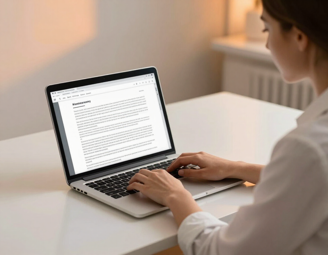 Professional content writer drafting a guest post article