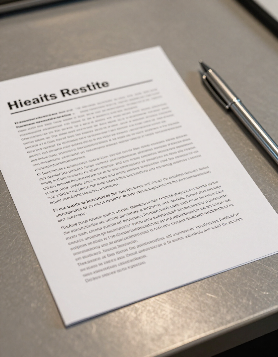 Press release document on industrial desk