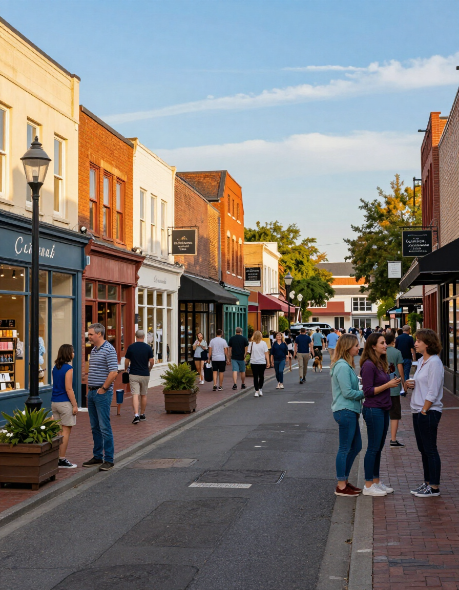 Local business main street district