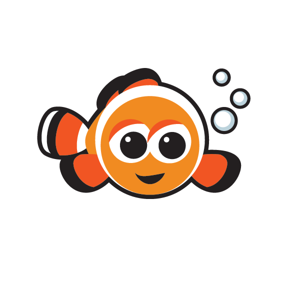 A clown fish with bubbles coming out of it 's mouth