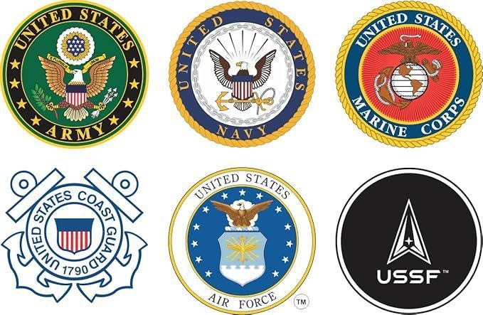 United states army navy air force marine corps and ussf logos