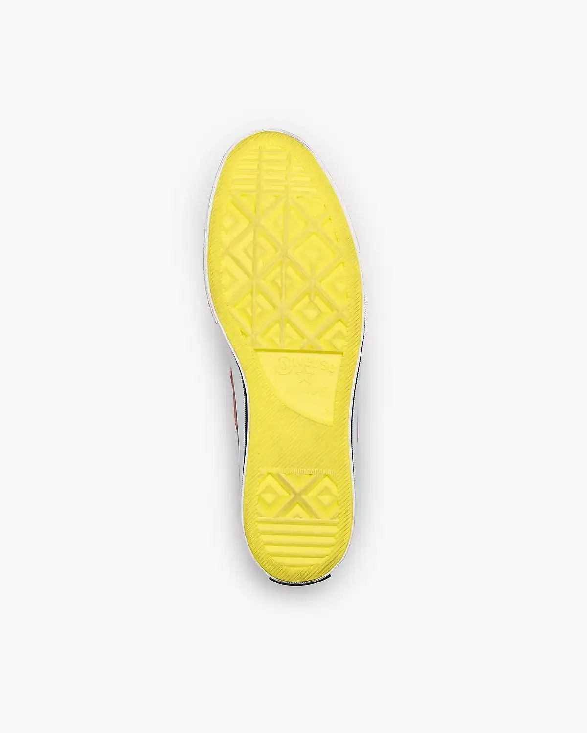 Yellow and black Converse sneaker sole.