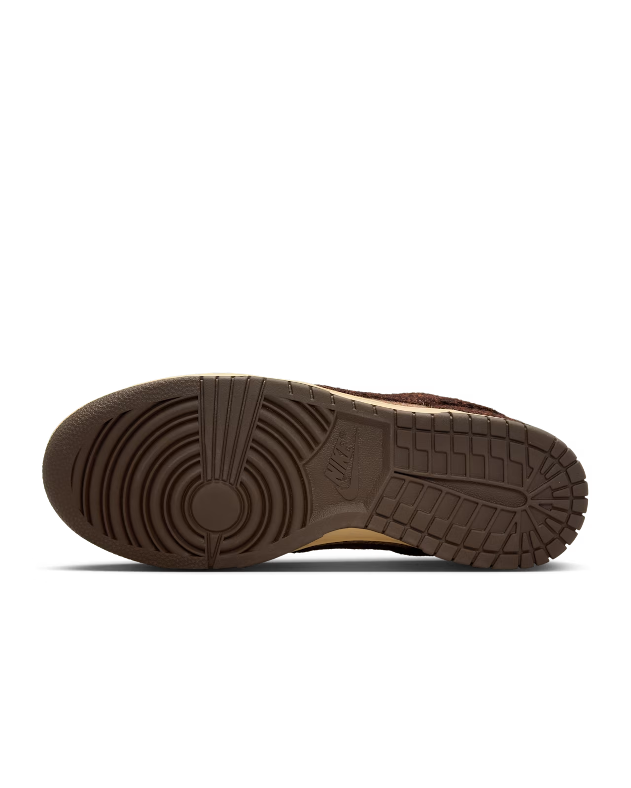 Brown Nike Dunk sole.
