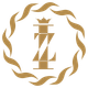 Beyaz zemin üzerinde yaprak çelenkli, altın rengi stilize H logosu.