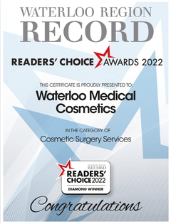 Waterloo Region Record Readers' Choice Awards 2022 congratulatory ad for Waterloo Medical Cosmetics