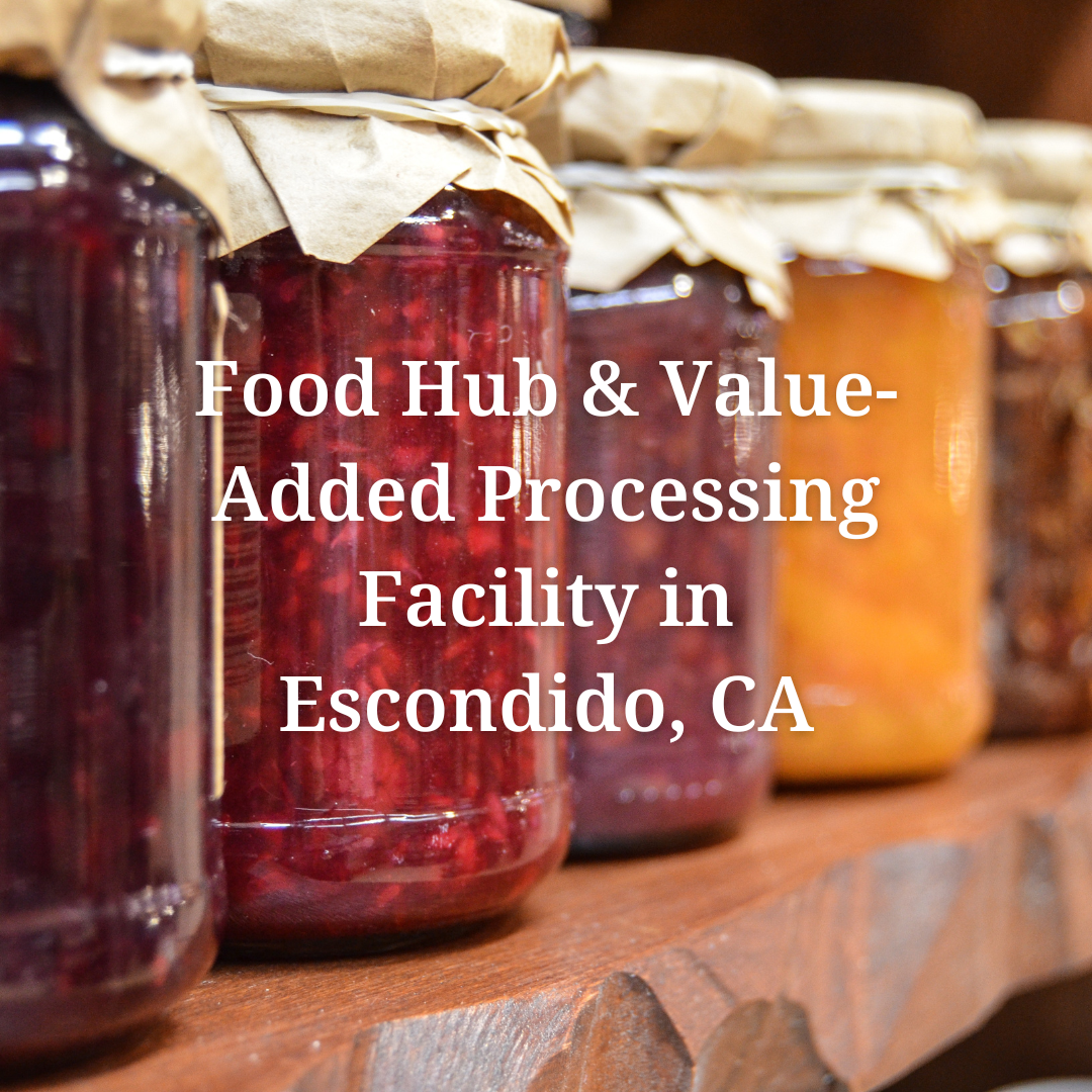 jars of jam on a shelf with the words value added processing facility above them
