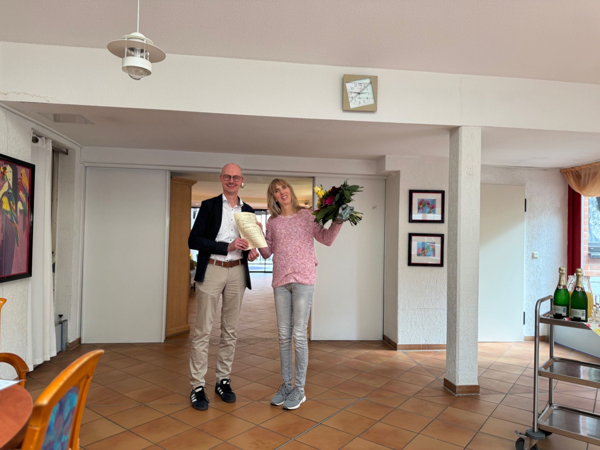 Frau Füger feiert ihr Jubiläum