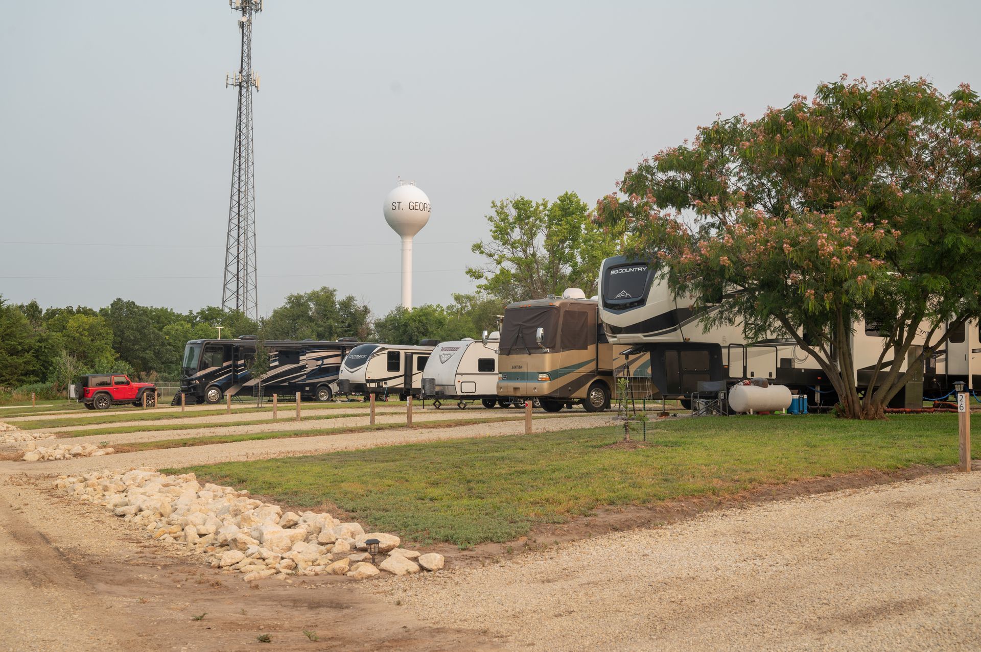 Multiple lots at the Manhattan, Kansas RV Park