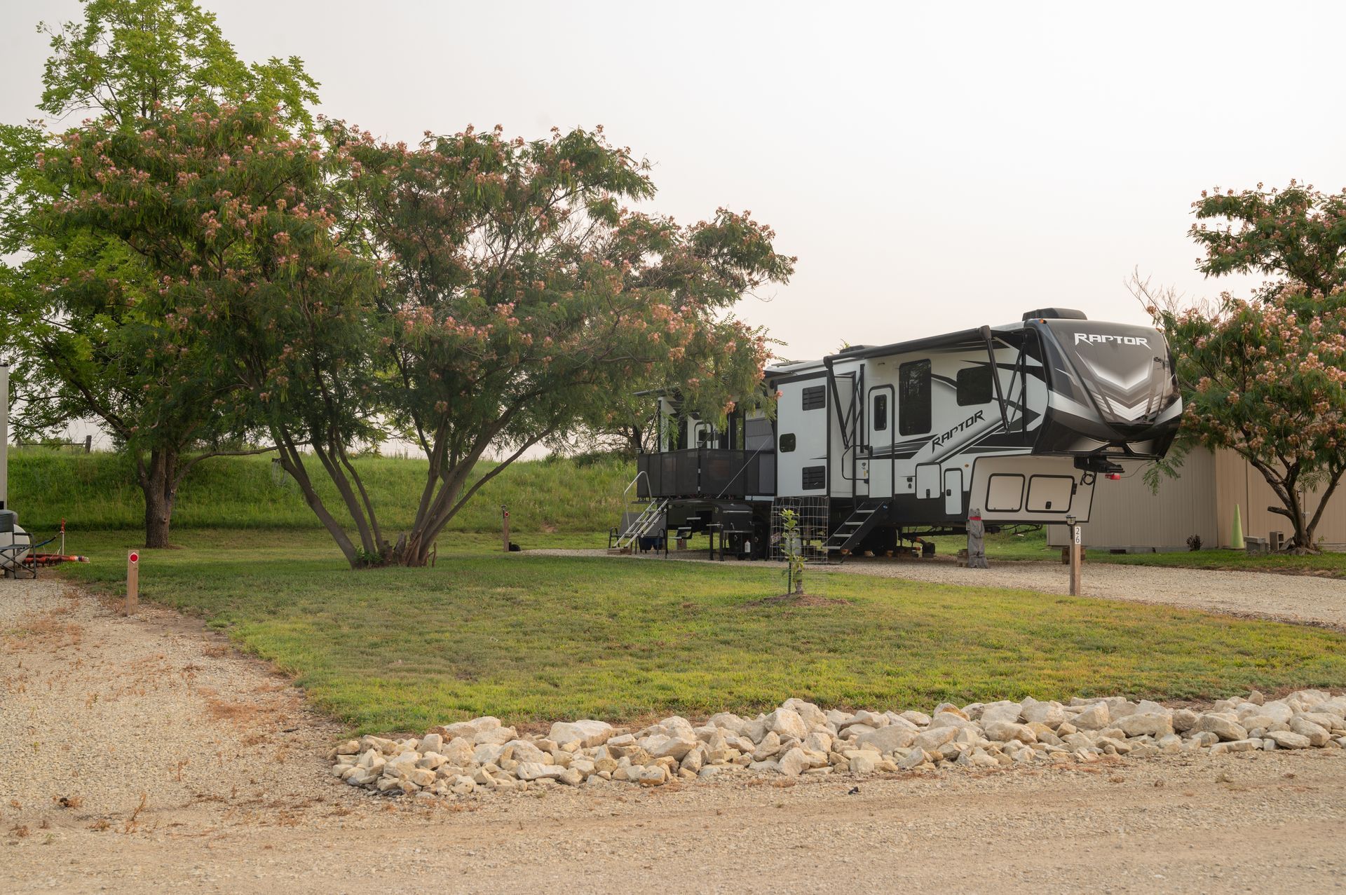 RV lot at the Manhattan, Kansas RV Park