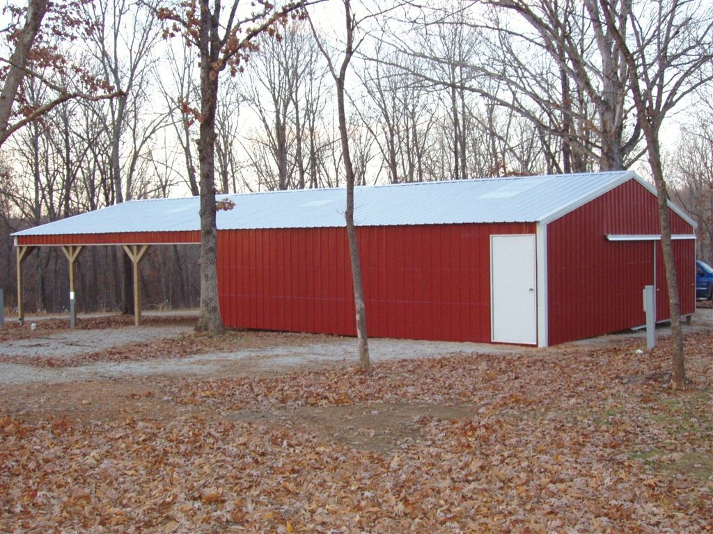 Large red iron building Tulsa, OK A&C Barn Builders, LLC