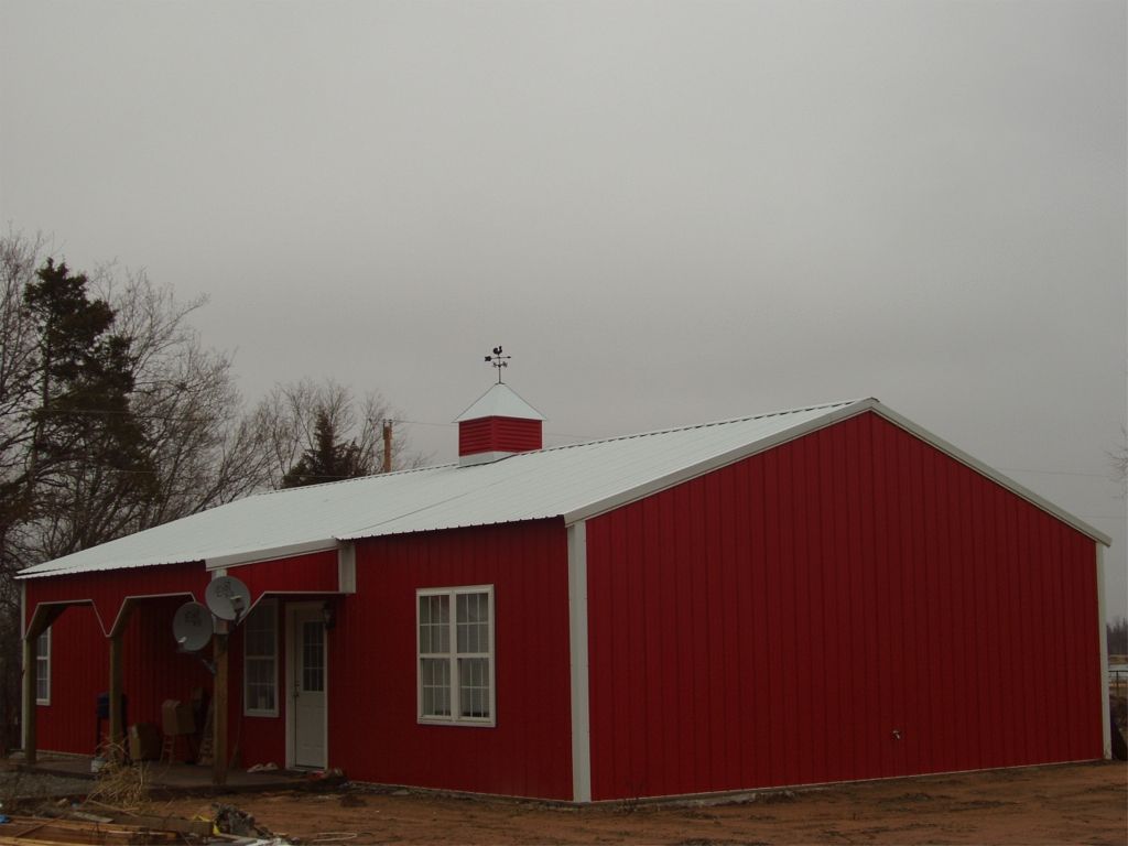 Construction progress barn project Tulsa, OK A&C Barn Builders, LLC