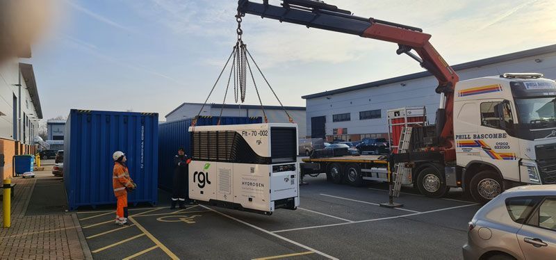 RGL Hydrogen Generator arriving on site RGL Hydrogen Generator arriving on site