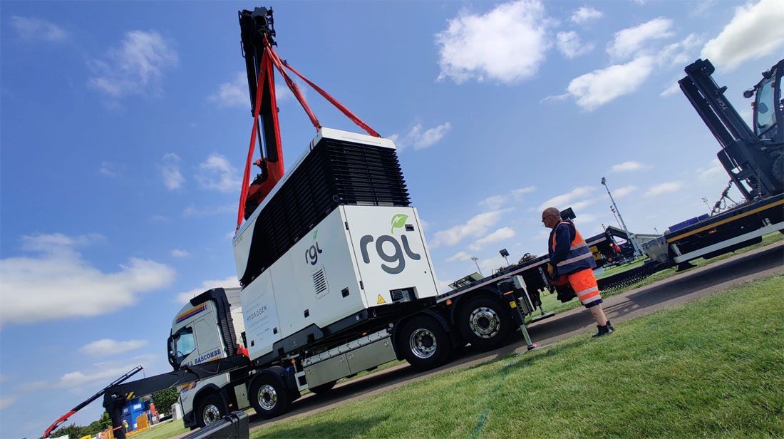 RGL 70kW hydrogen generator arriving on site for rental RGL 70kW hydrogen generator arriving on site for rental