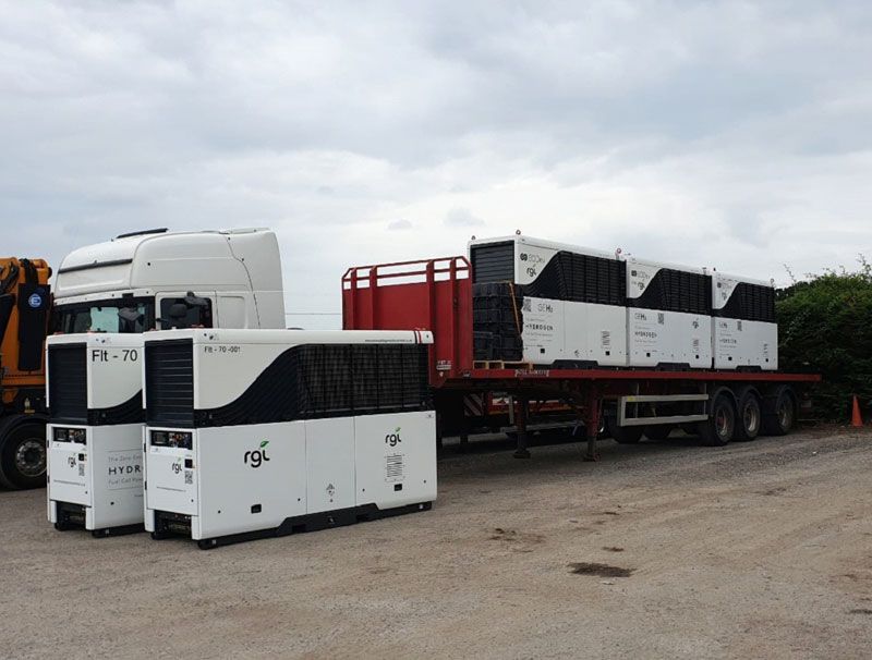 Multiple RGL 110kVA hydrogen gensets with load-sharing Multiple RGL 110kVA hydrogen gensets with load-sharing