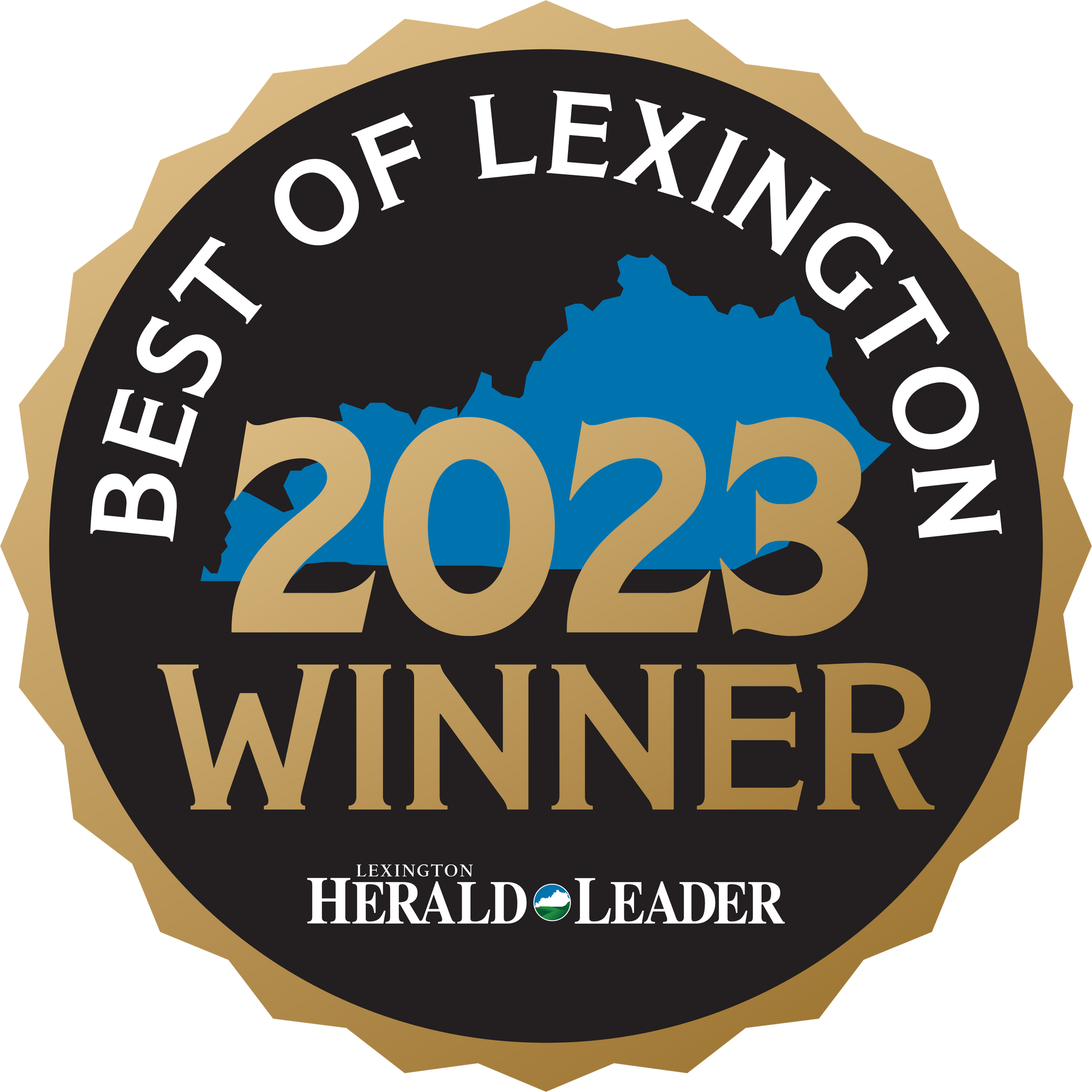 Winner badge for best of Lexington 2023