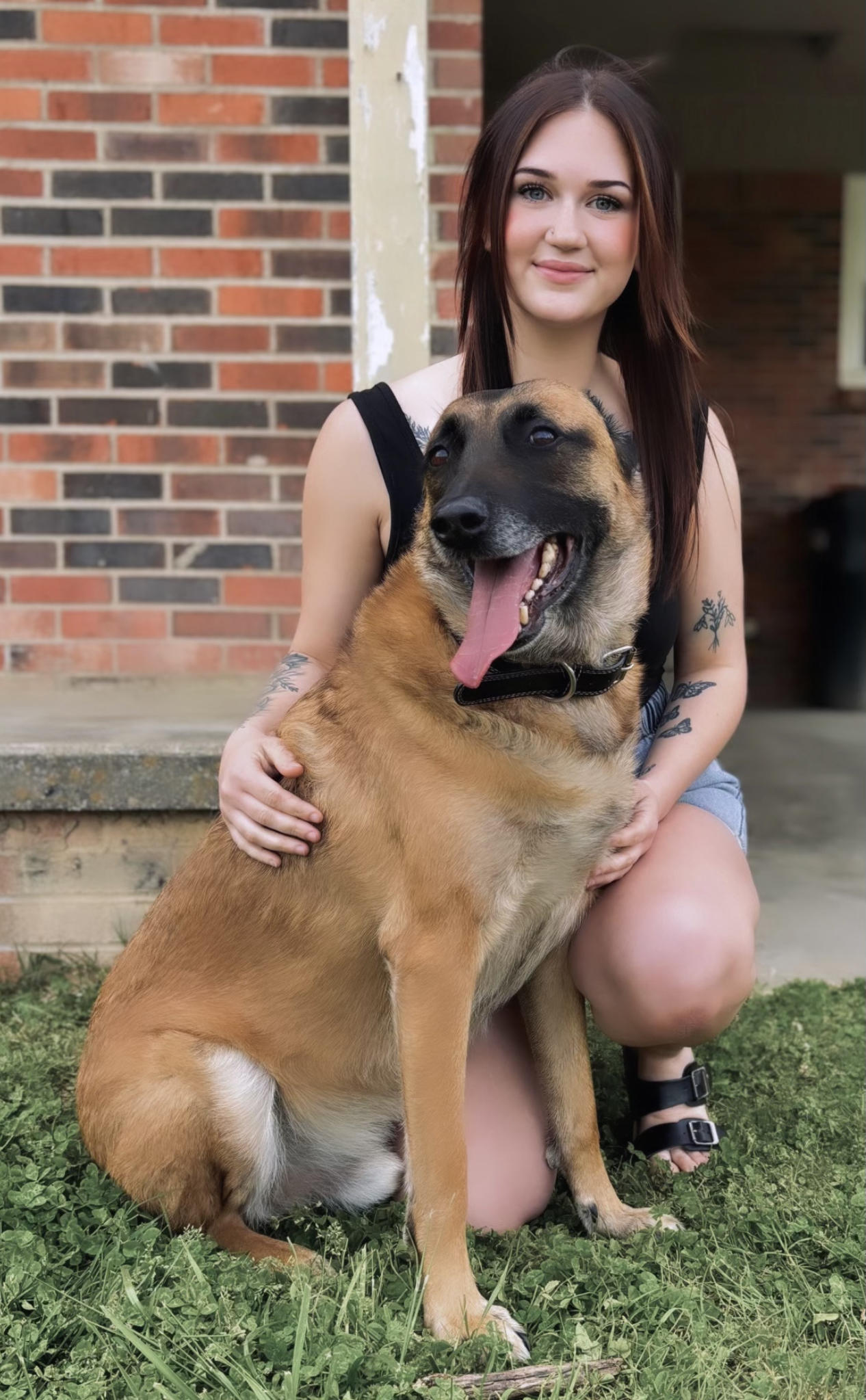Employee with dog