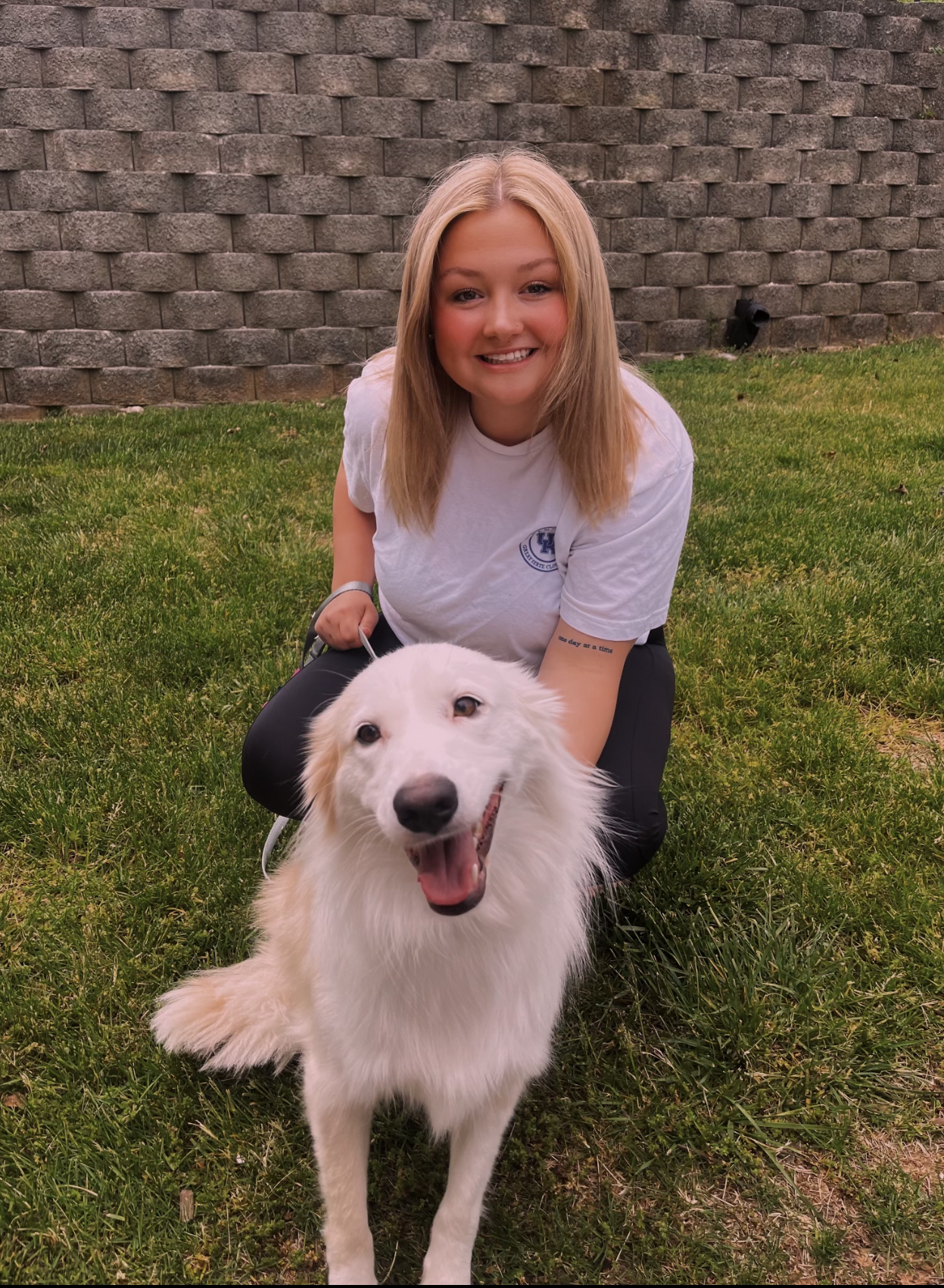 Employee with dog