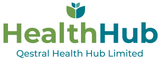 HealthHub logo with green leaf icon and teal text, reading “Qestral Health Hub Limited”