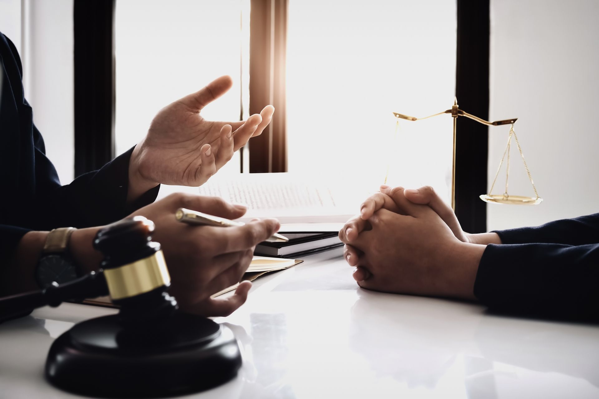 Lawyer and Client Talking