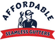 Logo for Affordable Seamless Gutters featuring an illustrated person holding a wrench.