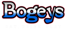 The Bogey's logo with a blue, white, and red color scheme.