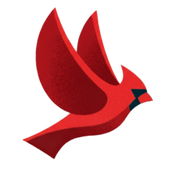 Red cardinal bird icon — RedBird Roofing brand mark