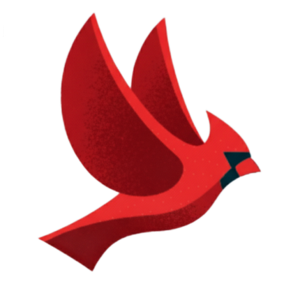 Red cardinal bird icon — RedBird Roofing brand mark