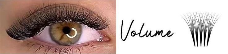 A close up of a woman getting eyelash extensions.
