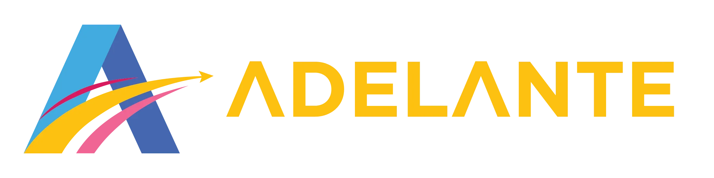 Logo with a stylized blue
