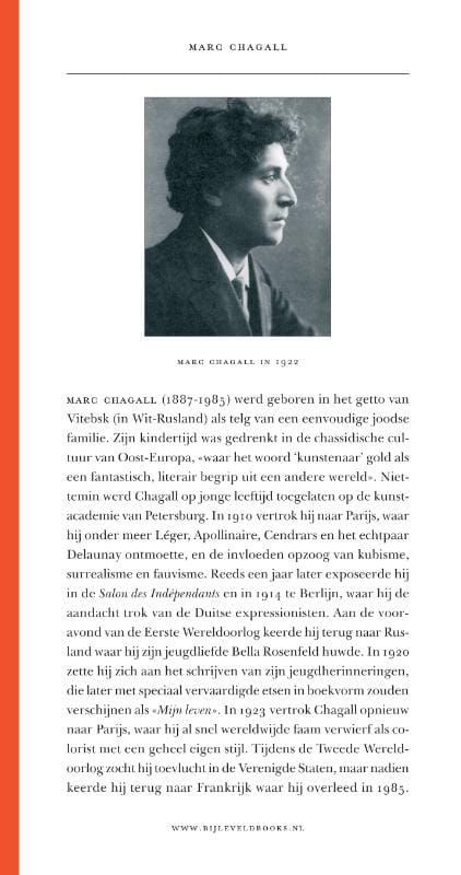 Marc Chagall; Mijn leven