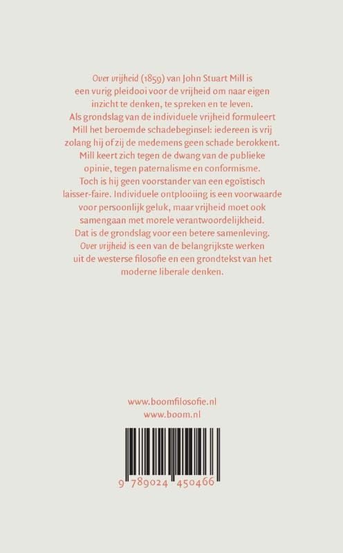 John Stuart Mill; Over vrijheid