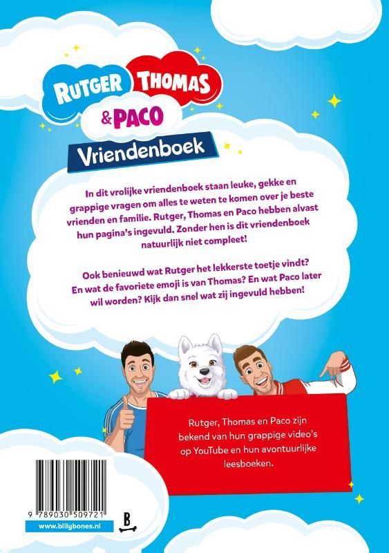 Omslag: Twee mannen en een witte hond met de tekst 