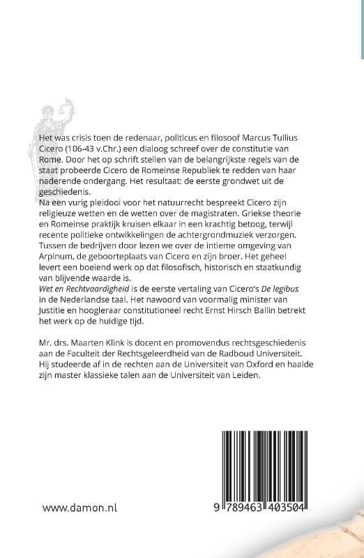 Cicero; Cicero, wet en rechtvaardigheid