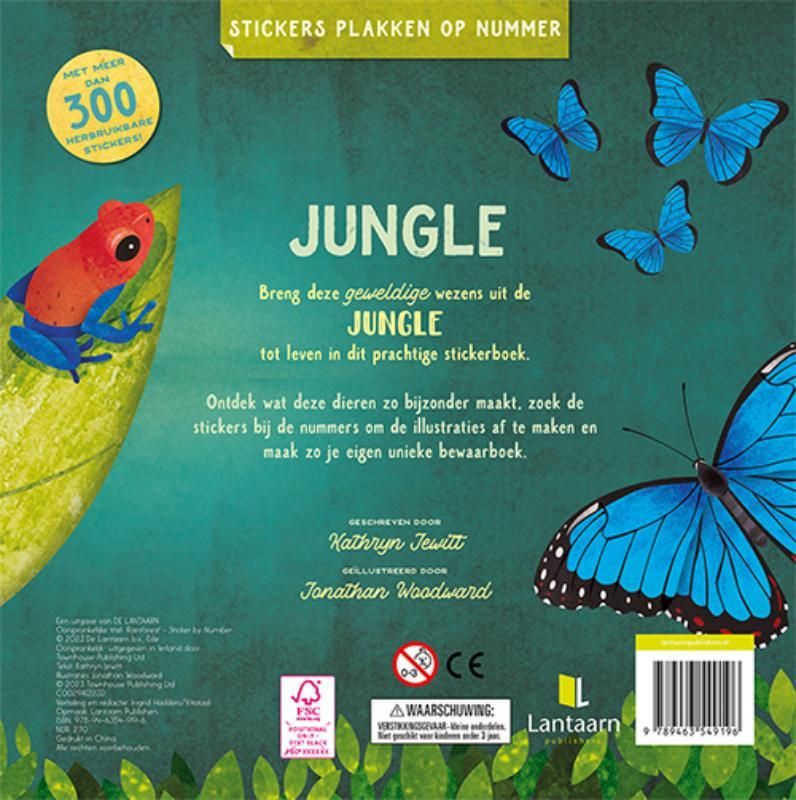 Jungle; Stickers plakken op nummer