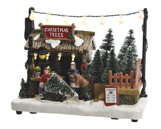 Kersttafereel led kerstboomverkoop