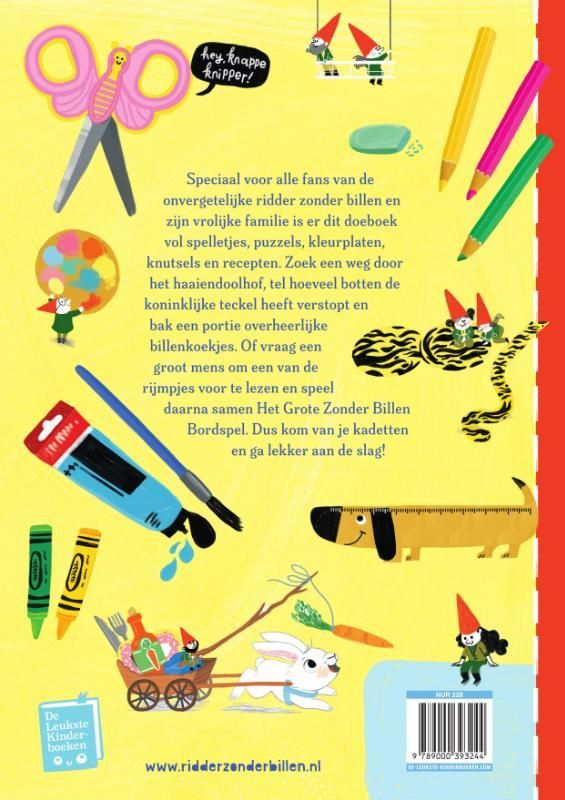Boekcover: Rood, cartoon van een ridder met een bezeerde kont. Nederlandse titel 