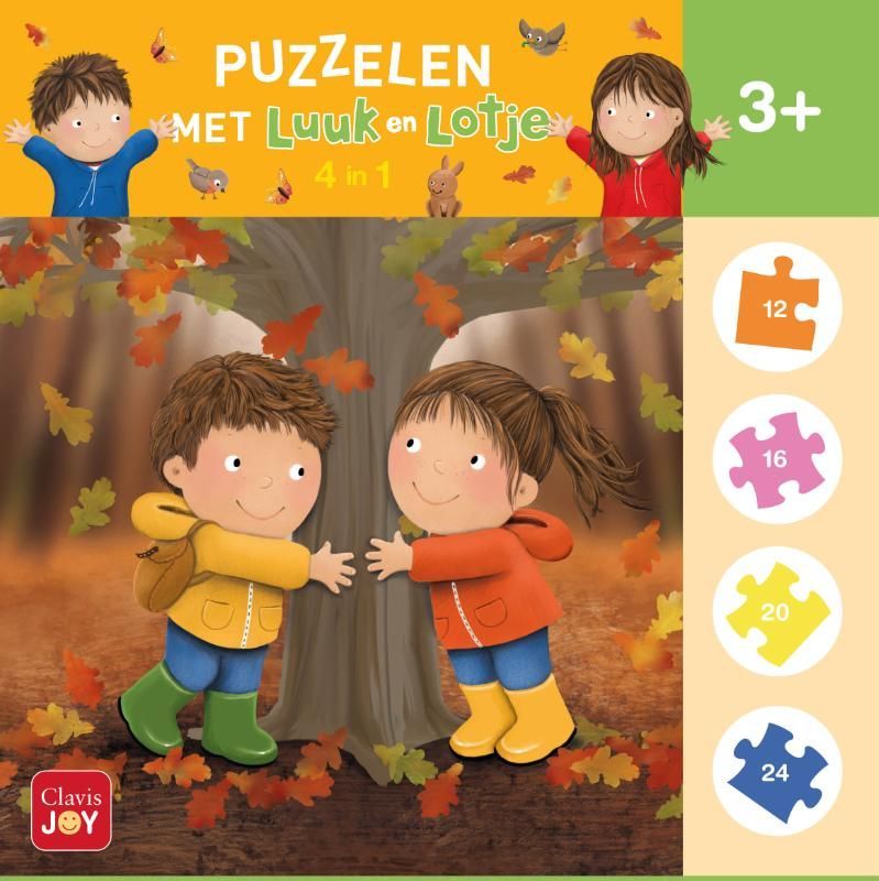 Puzzelen met Luuk en Lotje. 4 in 1-puzzel seizoenen