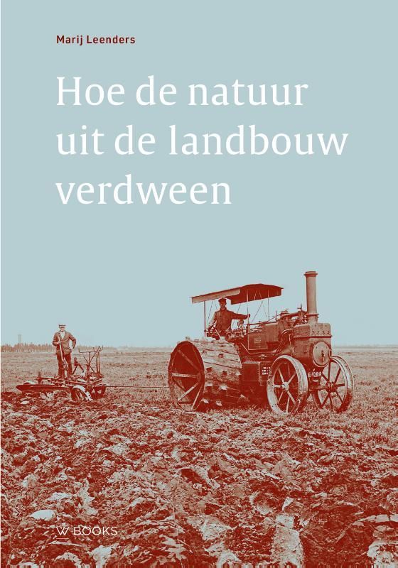 Book cover: Vintage tractor and farmer plowing a field, title 