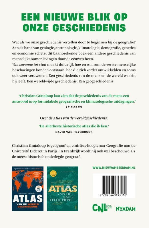Boekcover met wereldkaart, titel 