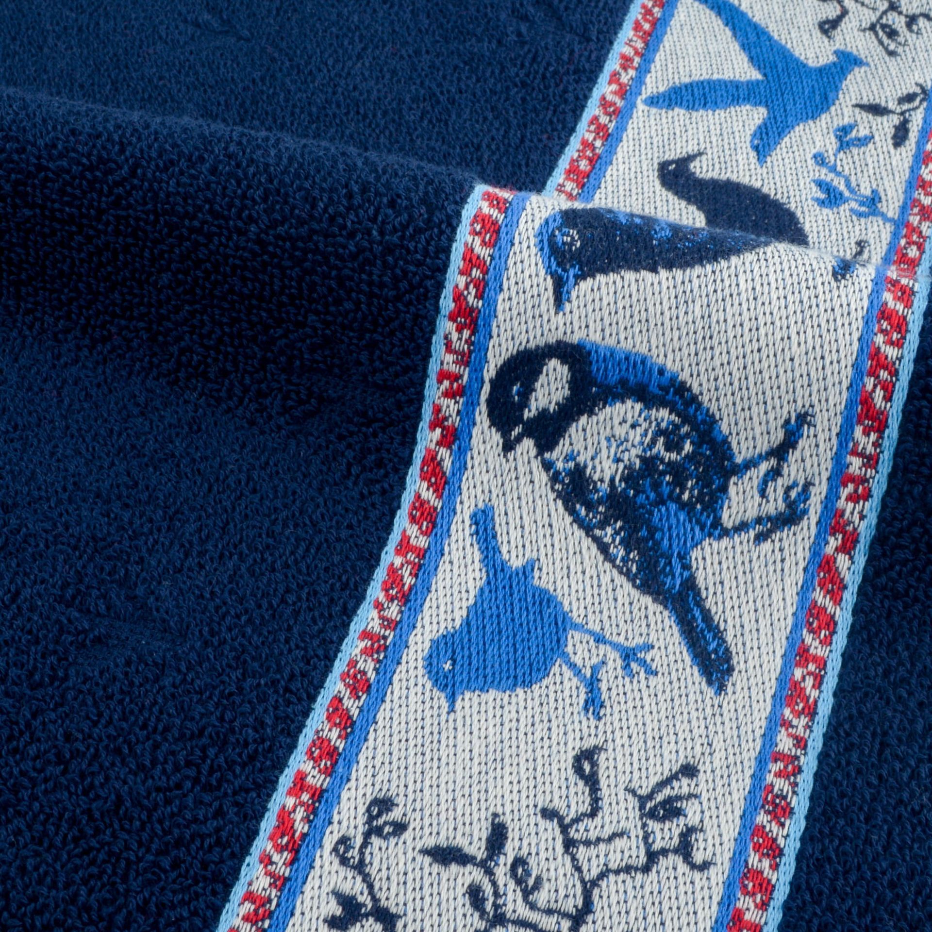Bunzlau Castle Handdoek Birds Donkerblauw