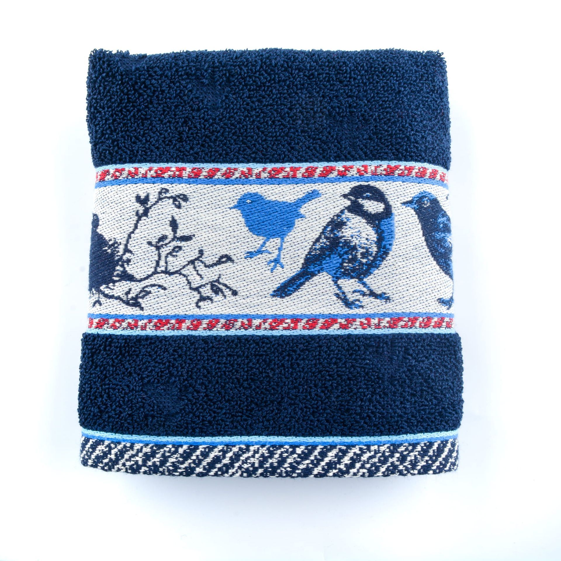 Bunzlau Castle Handdoek Birds Donkerblauw