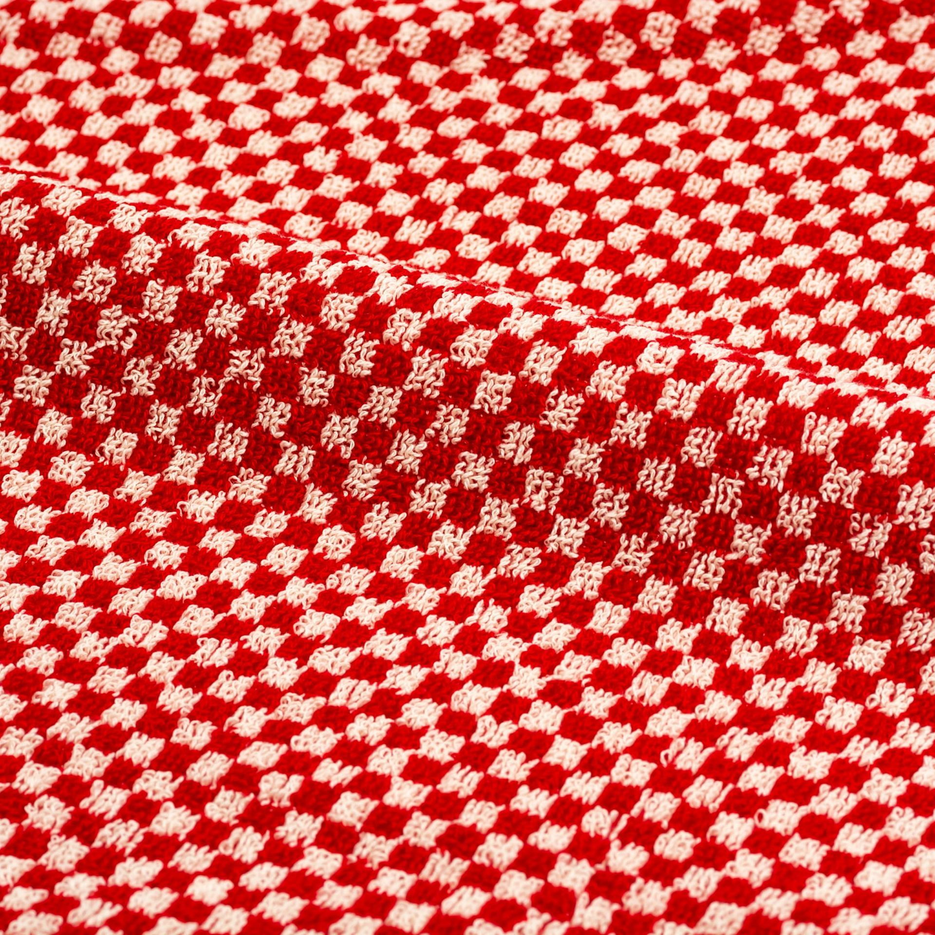 Bunzlau Castle Handdoek Kleine Ruit Rood