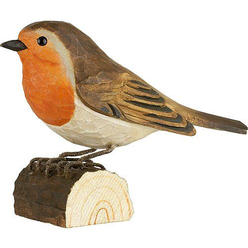 Roodborst hout/ handgemaakt