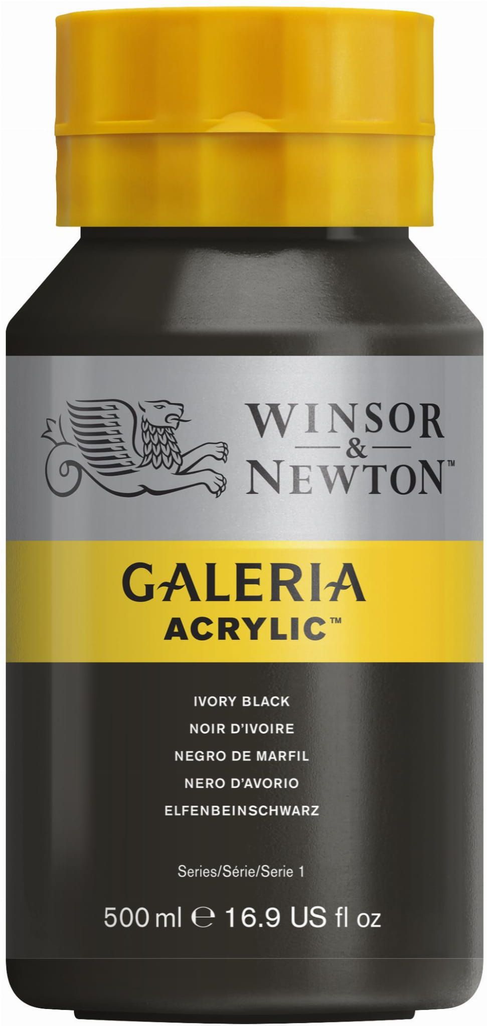 Winsor & Newton - Galeria Acrylic Ivory Black (500ml)