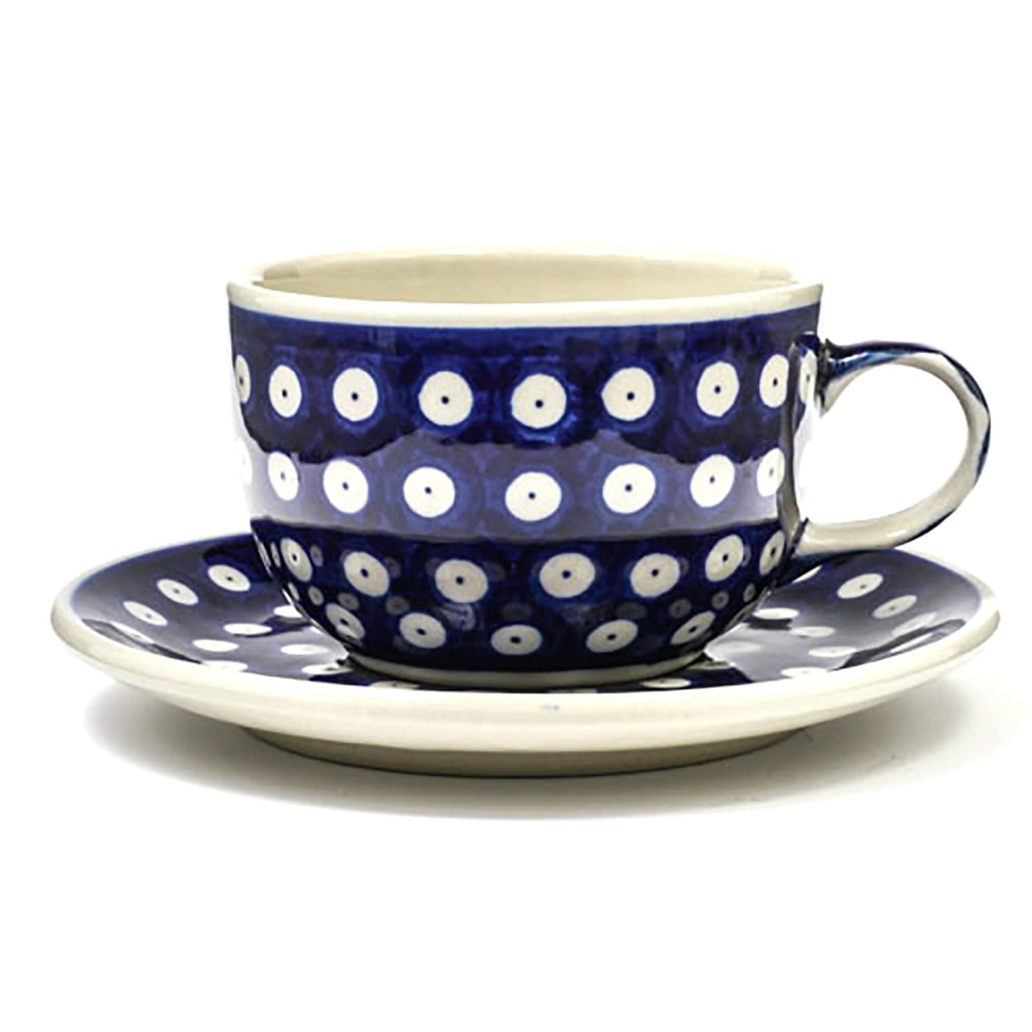 Bunzlau Castle Cup and Saucer 240 ml Blue Eyes