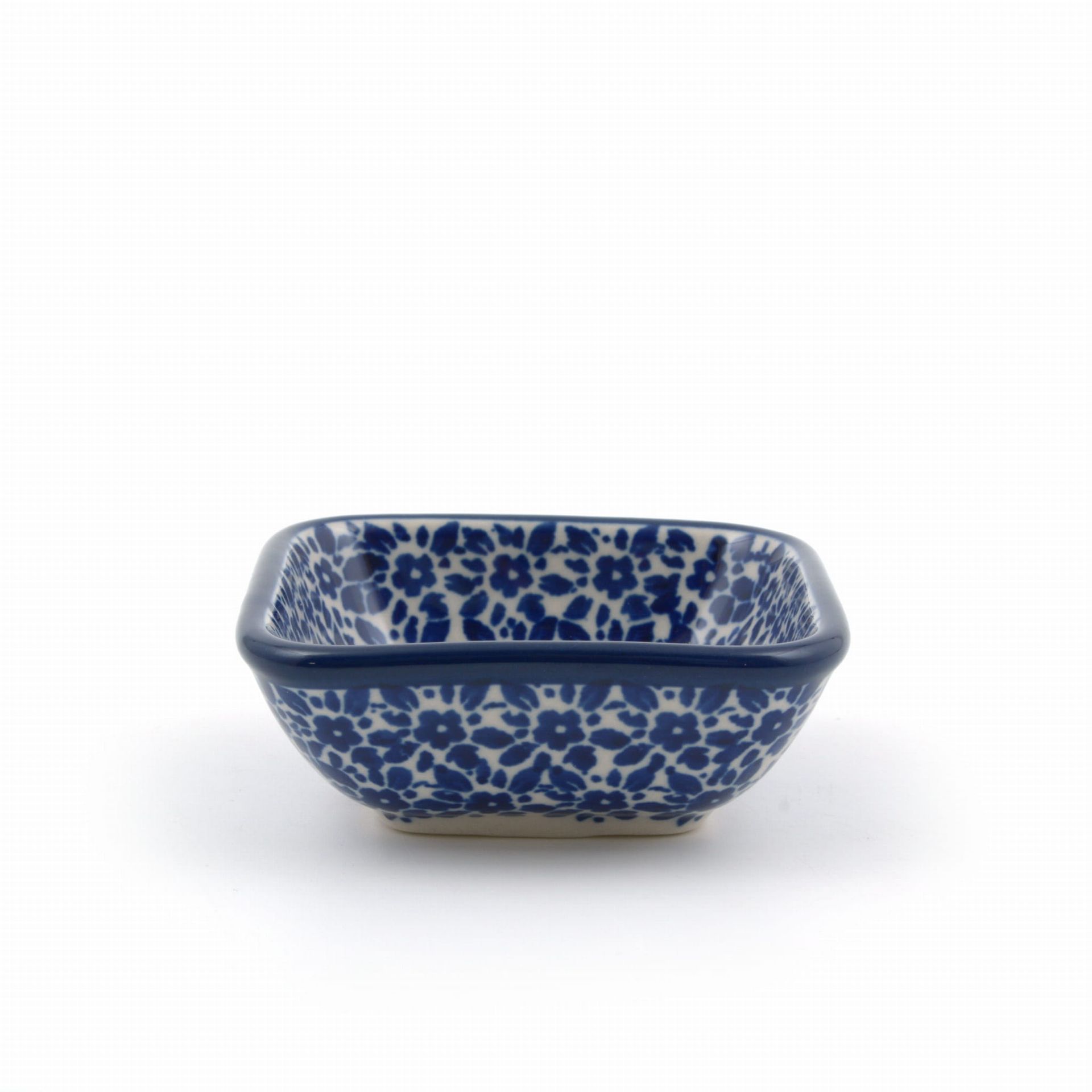 Bunzlau Castle Vierkante kom 70 ml Indigo