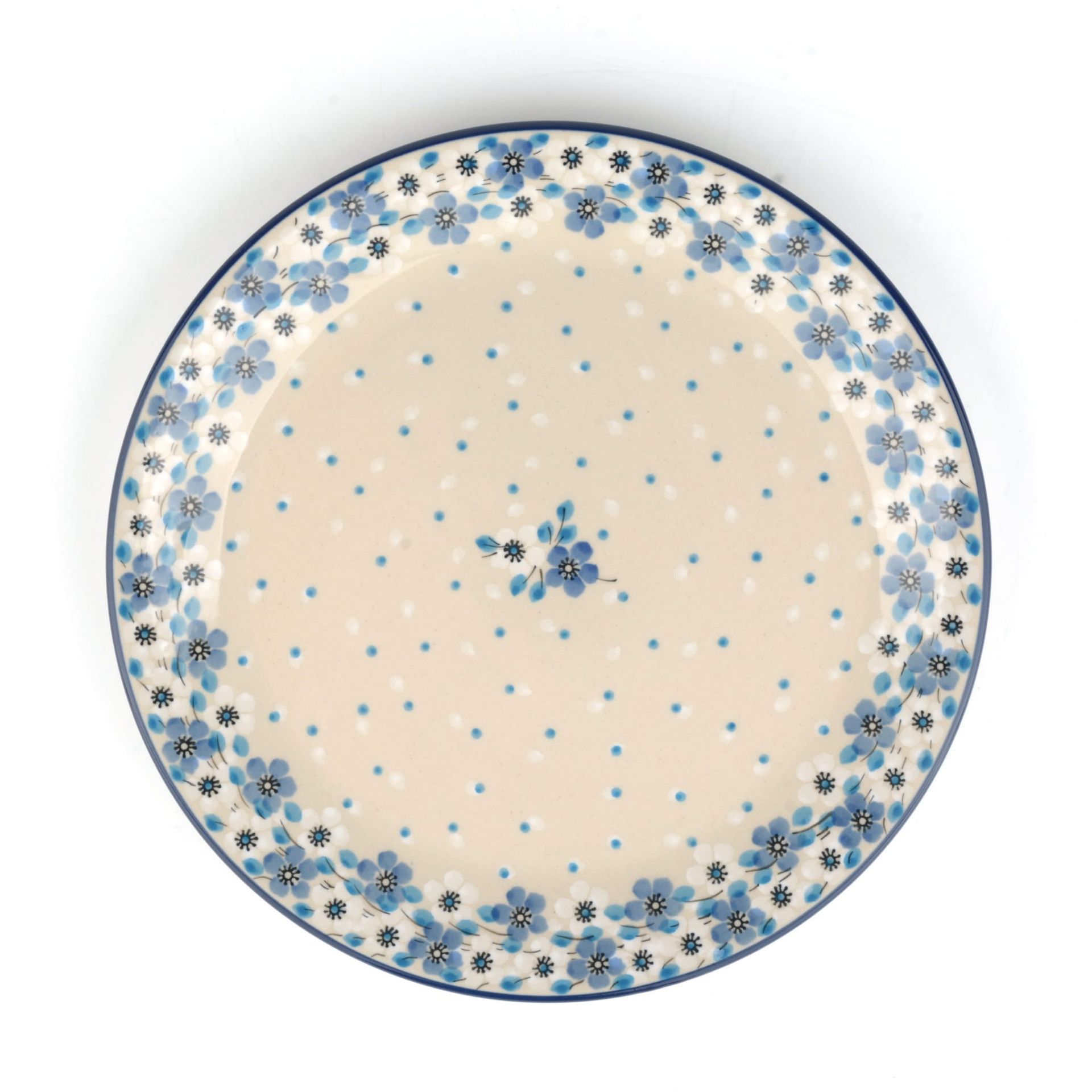 Bunzlau Castle Dinerbord plat 25 cm Blue White Love