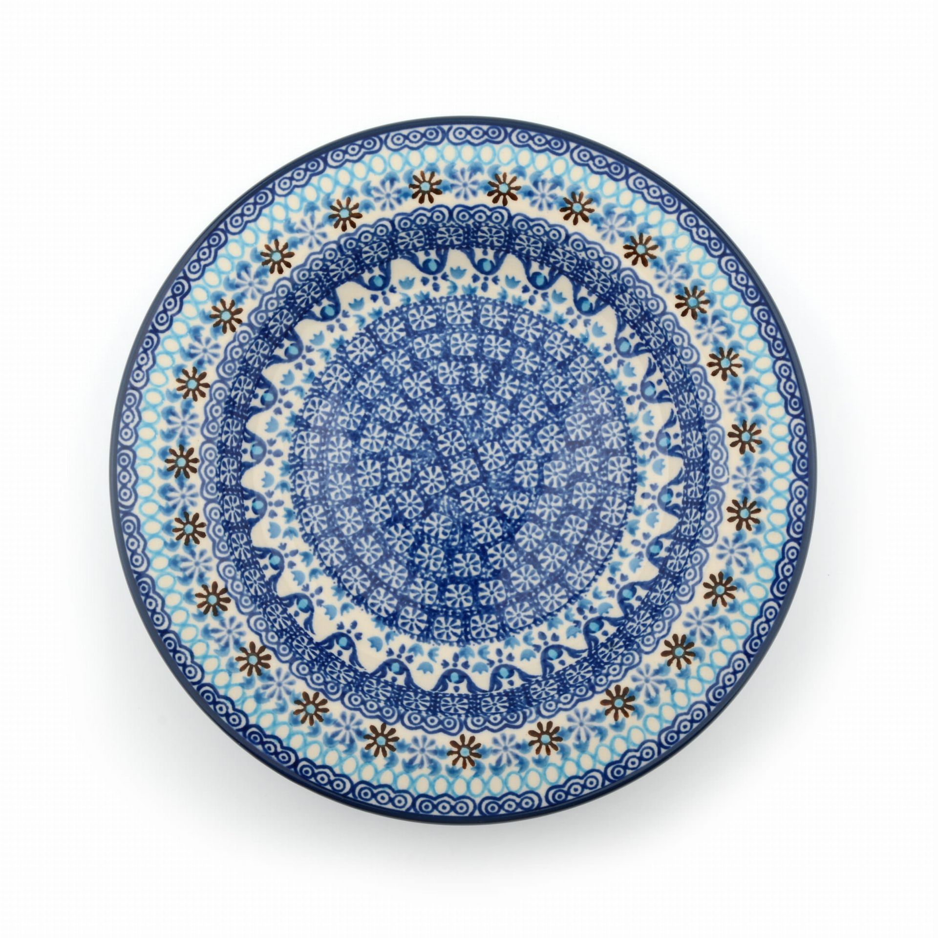 Bunzlau Castle Diep bord 23,5 cm Blue Coral