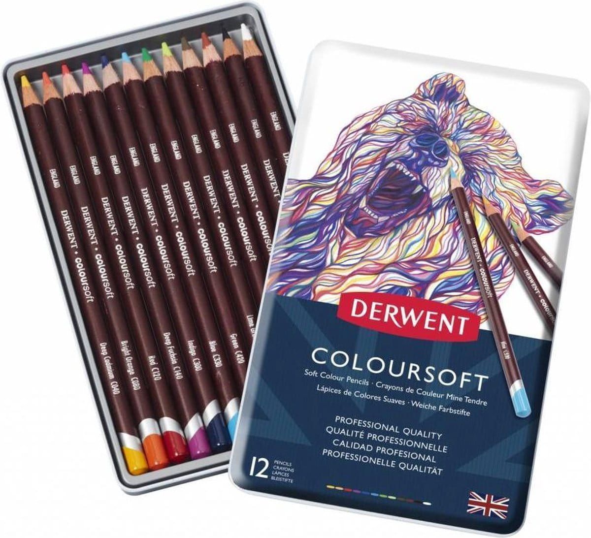 Derwent - Coloursoft Potloden (12 kleuren)